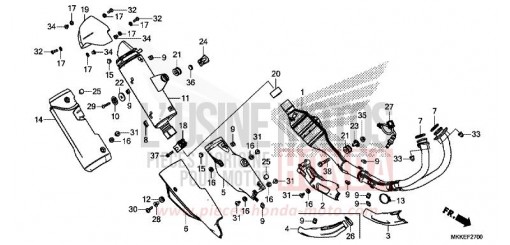 EXHAUST MUFFLER CRF1000D2K de 2019